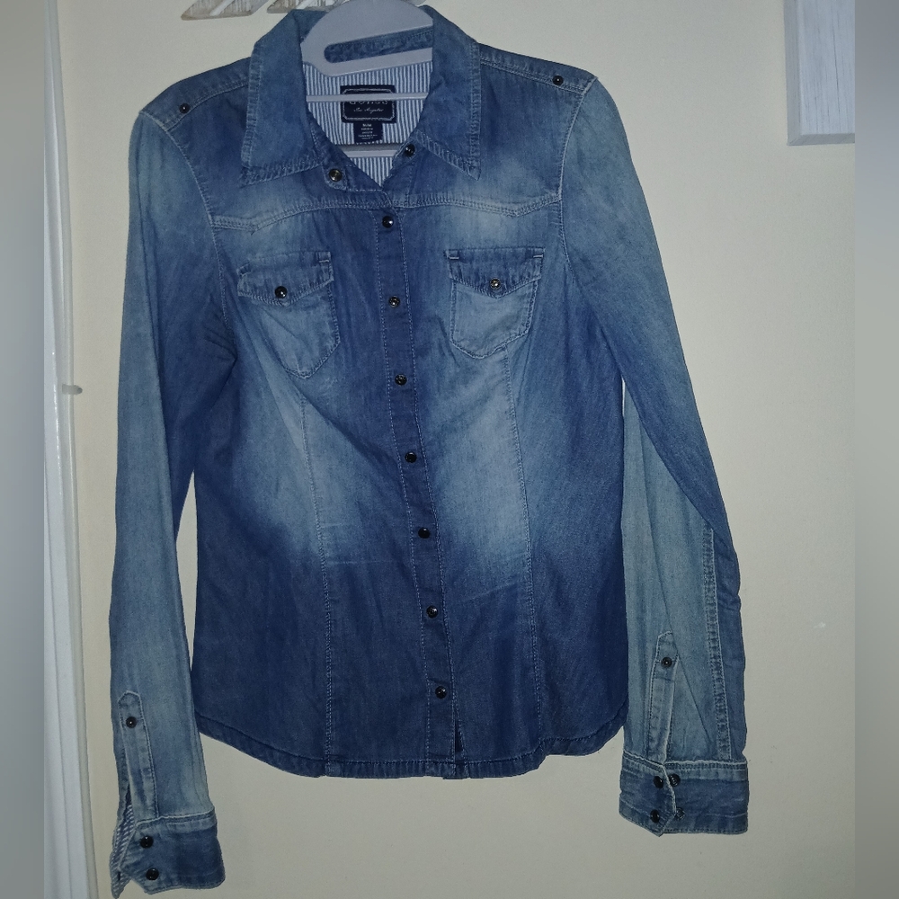 Denim Button-Up Shirt